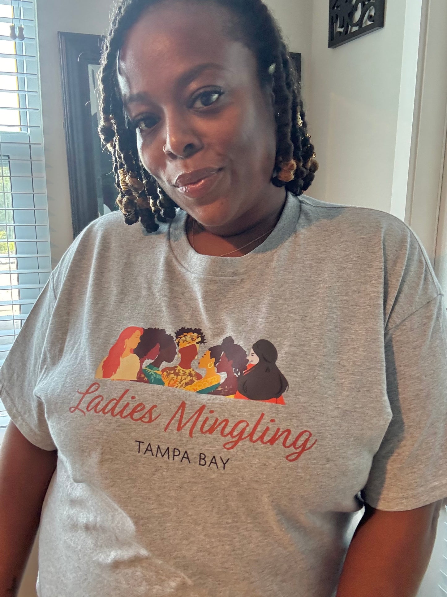 Ladies Mingling Tampa Bay logo t-shirt