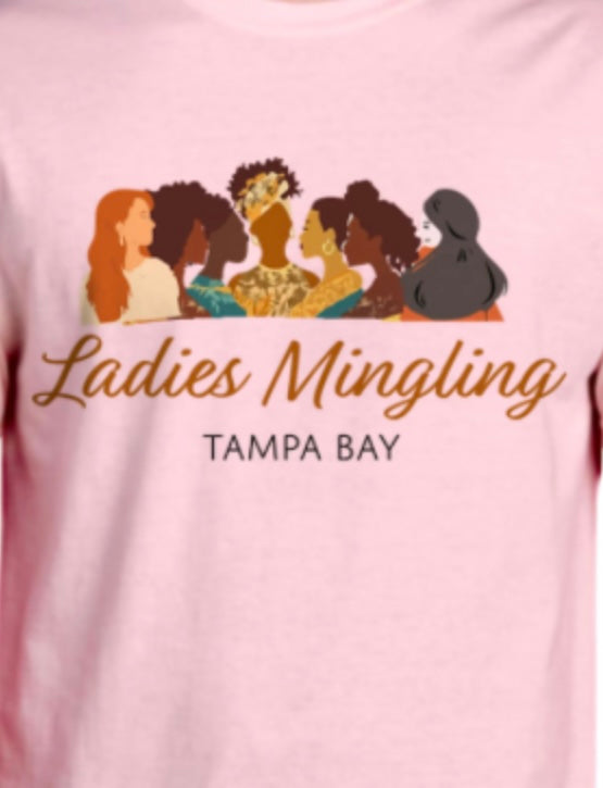 Ladies Mingling Tampa Bay logo t-shirt