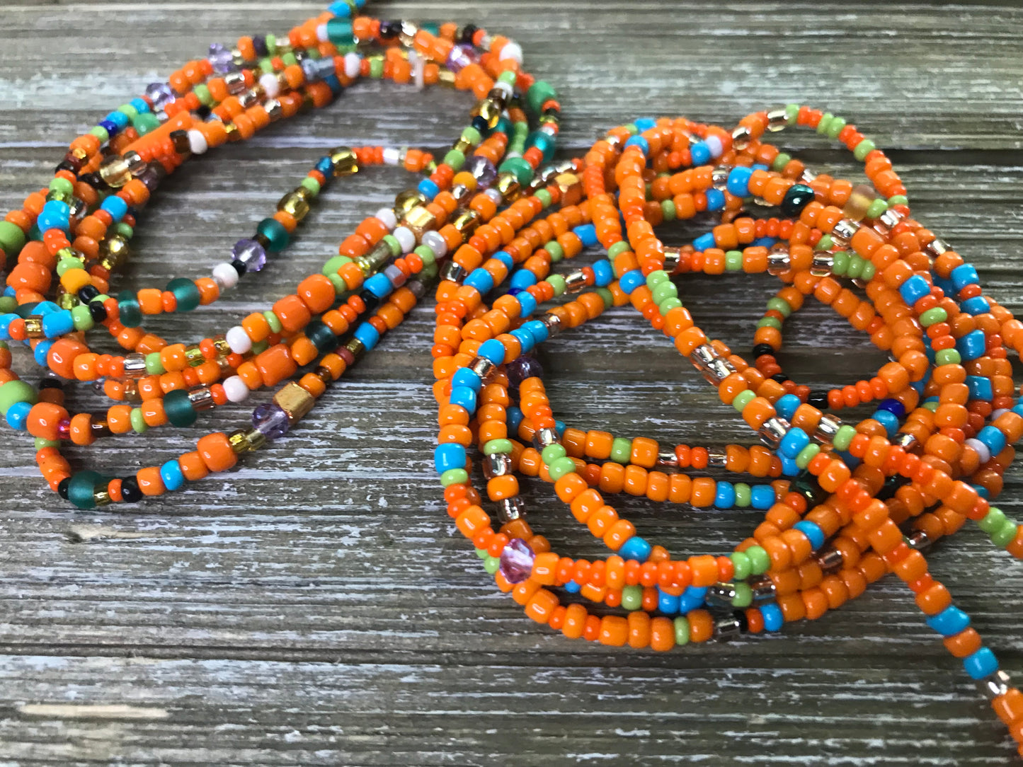“Flamboyant” waistbead strand