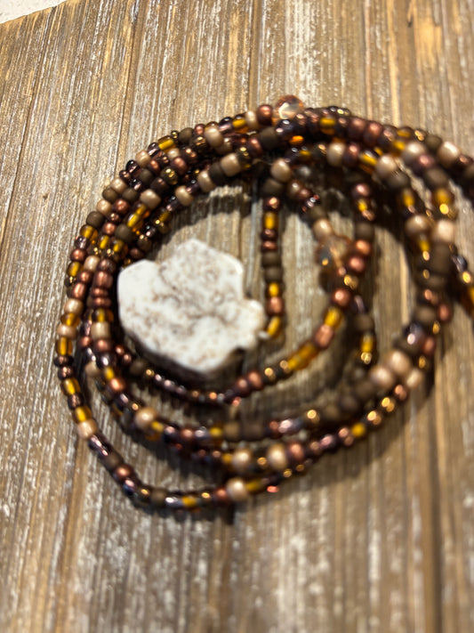 Bronzed Aura waistbead strand